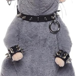 Dolls Kill Gnaw On This Rat Mochila de Current Mood – Bolso de piel sintética con tirantes ajustables, herrajes perforados y gargantilla extraíble – Talla única