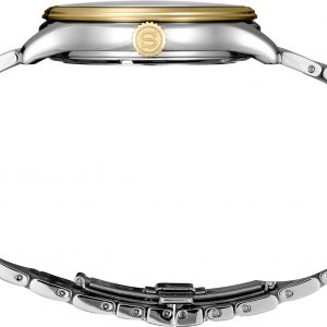 Seiko SSA464 Reloj para Hombre - Colección Presage - Caja de acero inoxidable, correa de cuero, diseño elegante, cronometraje de precisión, oro