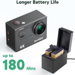Videocámara sumergible DV con wifi AAKASO EK7000 4K Action Camera Sports.