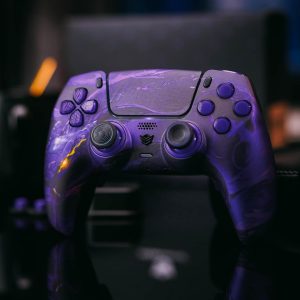 HEXGAMING PHANTOM Pro Controller with 4 Remappable Buttons, 6 Remapping Profiles, 8 Interchangeable Analog Stick, and Adjustable Triggers Compatible with ps5, PC, Mobile - Hall Effect Orochi