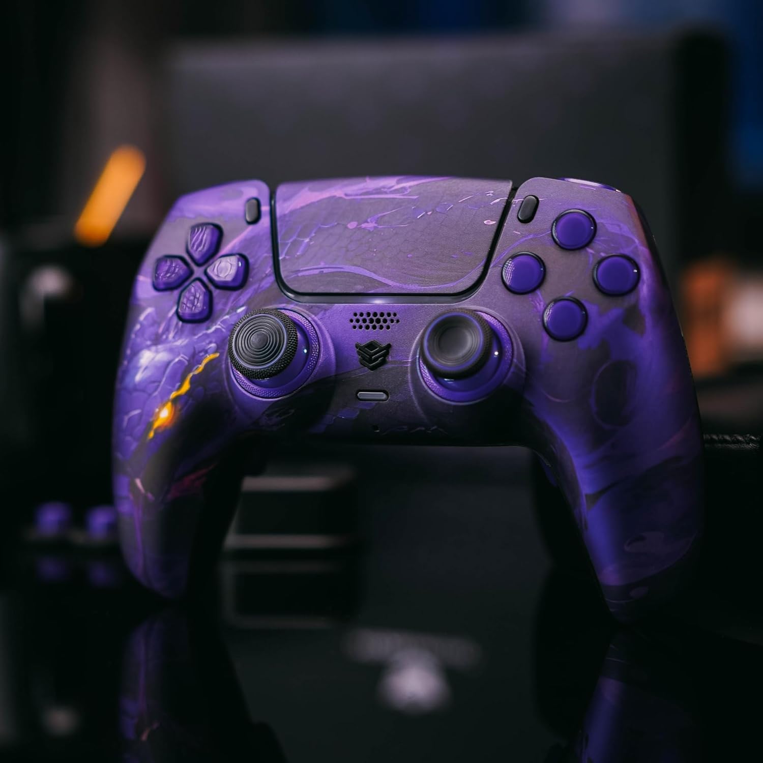 HEXGAMING PHANTOM Pro Controller with 4 Remappable Buttons, 6 Remapping Profiles, 8 Interchangeable Analog Stick, and Adjustable Triggers Compatible with ps5, PC, Mobile - Hall Effect Orochi