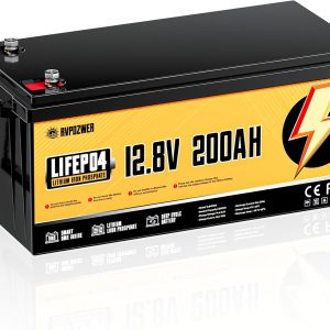 12V 200Ah LiFePO4 Battery, Built-in 200A BMS, 15000 Deep Cycles, 2560Wh,Low Temp Protection Lithium Iron Phosphate Battery for Home Energy, RV, Trolling Motor, Marine, Solar, Off-Grid