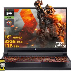 acer Nitro V 16 AI Gaming Laptop 16" WUXGA IPS 180Hz AMD Zen 4 Hexa-core Ryzen 5 240 32GB RAM 1TB SSD GeForce RTX 5050 (hasta 421 AI Tops) Retroiluminado Win11 con ICP Hub