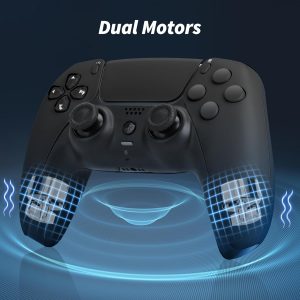 Gatoo Wireless Controller Compatible with PS5/PS5 Slim/PS5 Pro with1500mAh Battery, Dual Vibration, 3.5mm Audio Jack, 6-Axis Motion, Speaker (Black)