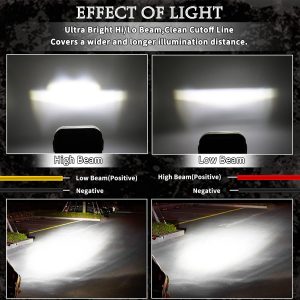 4 ''LED Headlight Cool White Motorcycle LED Headlight with DRL Hi/Lo Beam LED Driving Light 12V Waterproof LED Headlight for Motorcycle UTV Truck Vehicles Car(1 Pack)-1 Year Warranty