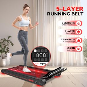Sperax Walking Treadmill Pad with APP, 3 in 1 Under Desk Treadmill, 400W Low Noise Walking Vibration Pad with Remote Control,Portable Treadmills for Home Office