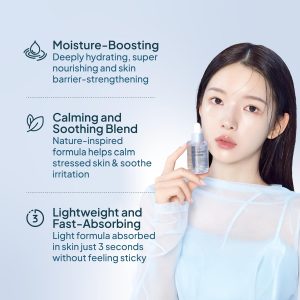 HAPA KRISTIN Hydrating Serum, Barrier Repair with Ceramide + Panthenol, Hyaluronic Acid Moisture Booster for Dry & Sensitive Skin, Fast Absorbing, Fragrance Free, Korean Skincare, 1.01 Fl Oz