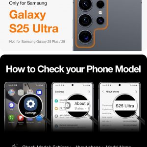 TORRAS Soporte magnético fuerte y sin costuras para funda Samsung Galaxy S25 Ultra, compatible con MagSafe, protección contra caídas de grado militar, soporte con función atril para funda Samsung