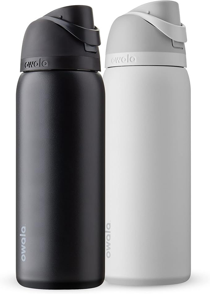 Botellas de agua aisladas de acero inoxidable con pajita para deportes y viajes, sin BPA, Owala FreeSip, 24 onzas