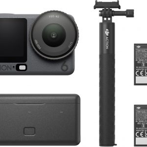 DJI Osmo Action 6 Combo mejorado, cámara de acción con sensor cuadrado de 1/1.1 ″, apertura variable de f/2.0–f/4.0, duración de batería extendida con 2 baterías, cámara de acción 8K para filmación