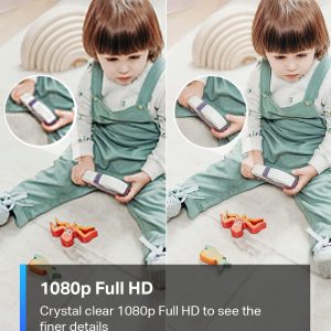 TP-Link Tapo 1080P Indoor Security Camera for Baby Monitor, Dog Camera w/Motion Detection, 2-Way Audio Siren, Night Vision, Cloud & SD Card Storage, Works w/Alexa & Google Home (Tapo C100)