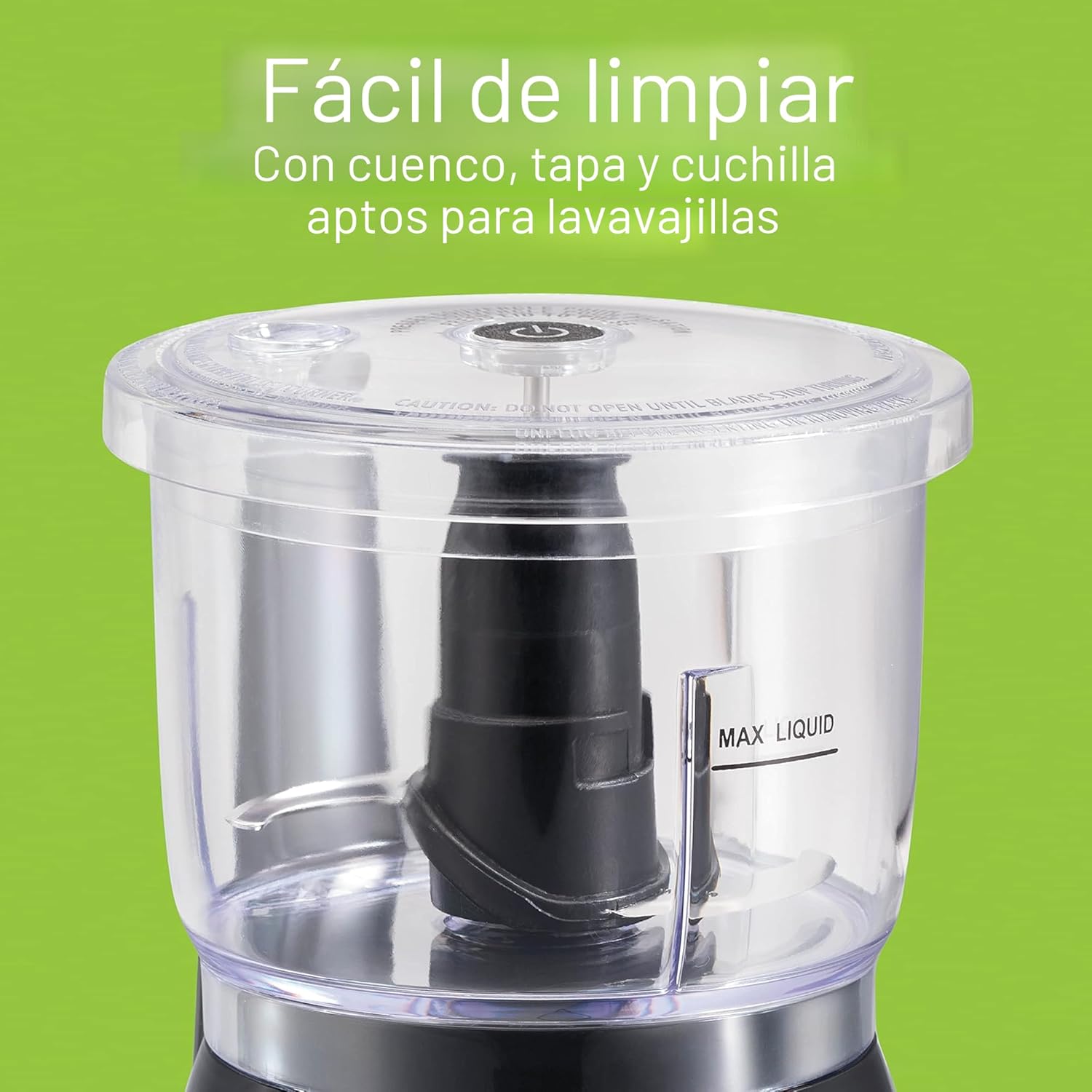 Hamilton Beach - Picador de verduras eléctrico y mini procesador de alimentos, 3 tazas, 350 vatios, para picar, cortar y hacer puré, negro (72850)
