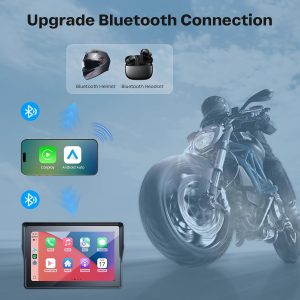 WonVon Sistema de Navegación GPS de 5 Pulgadas para Motocicleta con Apple Carplay y Android Auto, Pantalla Portátil con Bluetooth Dual, Navegación, Siri, Asistente de Google (No Incluye TPMS)