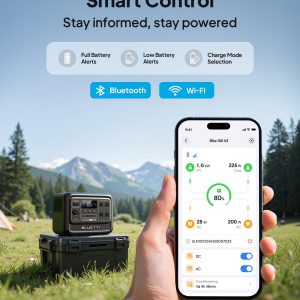 BLUETTI Elite 100 V2 Estación de Energía Portátil (2025 Nueva), Batería de Respaldo LiFePO4 de 1024Wh con 4 Tomas de CA de 1800W (3600W Pico), 35% Más Pequeña, Generador Solar para Camping