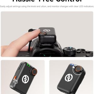 Hollyland Lark M2S Mini Combo (cámara RX+Type-C RX) Micrófono inalámbrico para cámara/iPhone/Android/Laptop, 0.17 oz ligero, clip de titanio, rango de 984.3 ft, creadores de contenido, enseñanza en