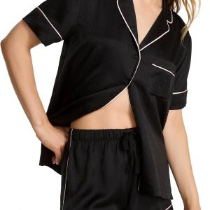 Victoria's Secret Satin Pajama Set, Short Sleeve Button Down Shirt & Shorts, Sleepwear for Women (XS-XXL)