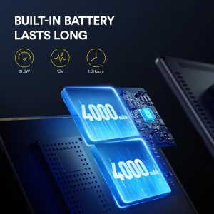 RALENO Panel de luz suave de video LED de 19.5 W, panel de cámara de 650 lux/m, batería incorporada de 8000 mAh, CRI>95 2500-6500K luces de estudio de fotografía para TikTok YouTube, grabación de