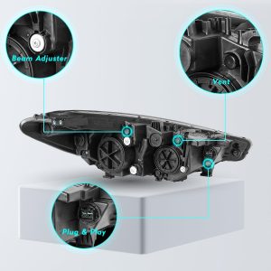 Compatible con faros delanteros Kia Forte Koup 2014 2015 2016 montaje Forte5 faro halógeno lado del pasajero y conductor