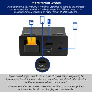 Kit de reajuste inalámbrico CarPlay para Mazda tipo C, TK78-66-9U0C, Hub multimedia OEM para el sistema MZD Connect, compatible con Mazda 2/3/6/CX3/CX5/CX9/MX5 2015-2020 (solo admite CarPlay