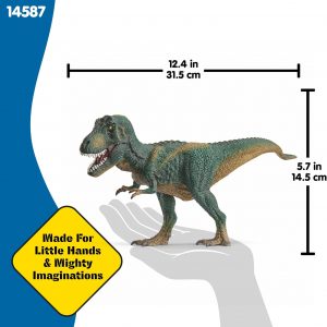 Schleich Dinosaurs - 12” T-Rex Action Figure with Moving Jaw - Realistic Tyrannosaurus Rex Dinosaur Toy for Educational Play - Durable Prehistoric Animal Figurine for Boys and Girls Ages 5+ 14587