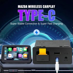 Kit de reajuste inalámbrico CarPlay para Mazda tipo C, TK78-66-9U0C, Hub multimedia OEM para el sistema MZD Connect, compatible con Mazda 2/3/6/CX3/CX5/CX9/MX5 2015-2020 (solo admite CarPlay