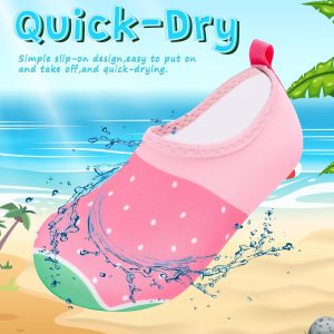 VIFUUR Kids Water Shoes Girls Boys Quick Dry Aqua Socks for Beach Swim Outdoor Sports