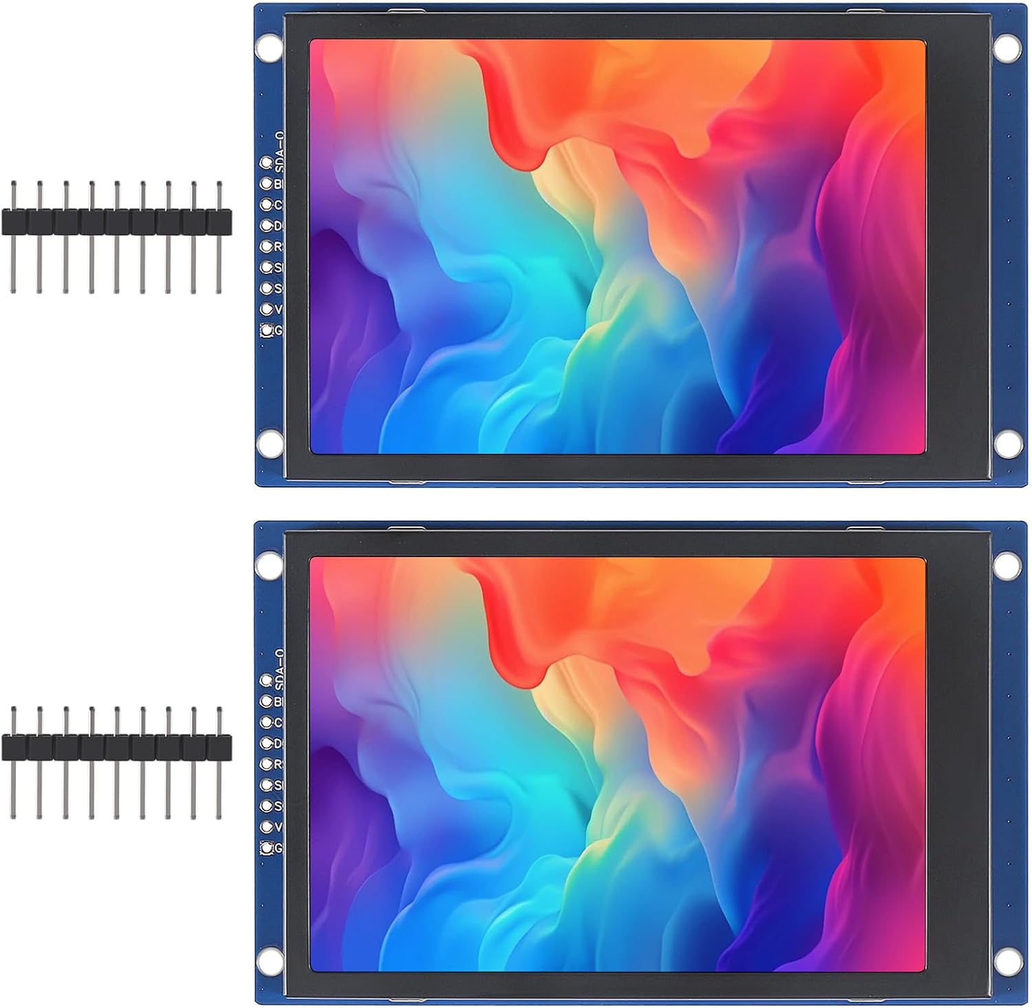 2 unids 3.5 "SPI TFT LCD módulo de pantalla 320x480 RGB LCD 3.3 V ST7796 unidad SPI interfaz 8pin a todo color para Arduino DIY