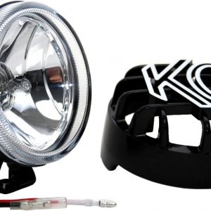 KC HiLiTES 1490 Rally 400 4" 55w Single Driving Light with ABS Stone Guard, Black