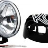 KC HiLiTES 1490 Rally 400 4" 55w Single Driving Light with ABS Stone Guard, Black