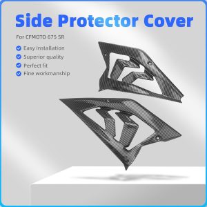 Kits de carrocería de fibra de carbono para moto CF MOTO 675SS, carenado lateral para CFMOTO 675SS 675SR 675SR-R, cubierta protectora del marco del cuerpo (Negro brillante)