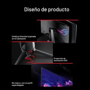 ASUS ROG Swift - Monitor OLED para juegos 4K de 32 pulgadas (PG32UCDM) - UHD (3840 x 2160), QD-OLED, 240Hz, 0.03ms, compatible con G-SYNC, disipador de calor personalizado, película de grafeno, 99%