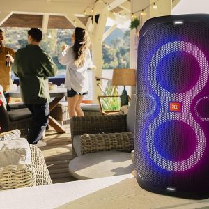 JBL PartyBox 110 - Portable Party Speaker with Built-in Lights, Powerful Sound and deep bass, Black