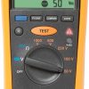Fluke 1507 Digital Megohmmeter Insulation Resistance Tester, for Advanced Industrial and Electrical Insulation Testing, Offers Multiple Insulation Test Voltages: 50 V, 100 V, 250 V, 500 V, and 1000 V