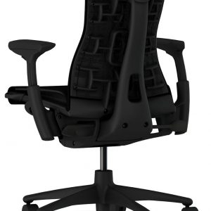 Herman Miller Silla de Oficina Ergonómica Embody | Brazos Totalmente Ajustables y Ruedas para Alfombra | Black Rhythm