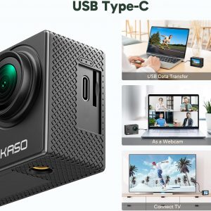 Videocámara sumergible DV con wifi AAKASO EK7000 4K Action Camera Sports.