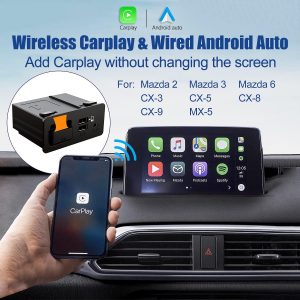 Kit de Adaptación Inalámbrica CarPlay para Mazda, Concentrador USB OEM TK78-66-9U0C que se Adapta al Sistema MZD Connect Compatible con Mazda 2/3/6/CX3/CX5/CX9/MX5 2014-2020 (Solo Compatible con