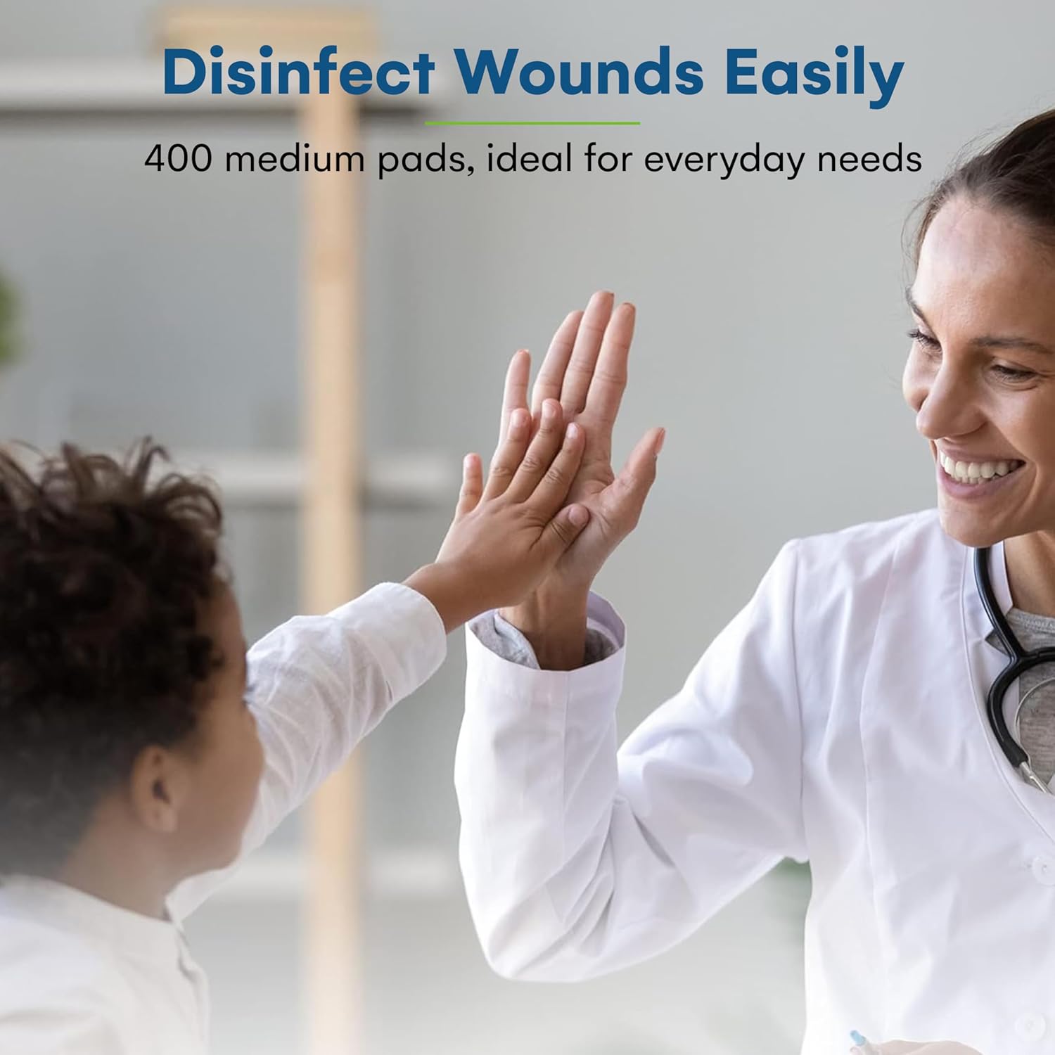 Care Touch Alcohol Wipes Individually Wrapped - Prep Pads with 70% Isopropyl Alcohol, Great for Home, Medical & First Aid Kits Sterilized, Antiseptic 2-Ply Swabs 400 Count