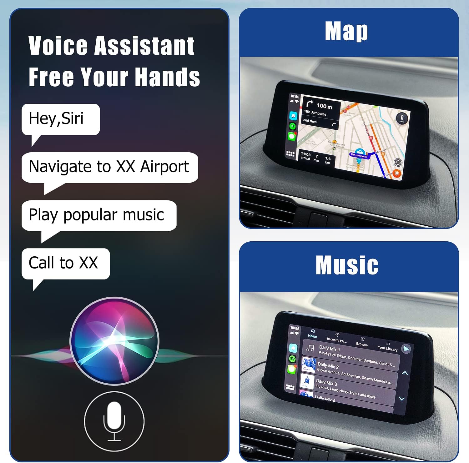 Kit de Adaptación Inalámbrica CarPlay para Mazda, Concentrador USB OEM TK78-66-9U0C que se Adapta al Sistema MZD Connect Compatible con Mazda 2/3/6/CX3/CX5/CX9/MX5 2014-2020 (Solo Compatible con