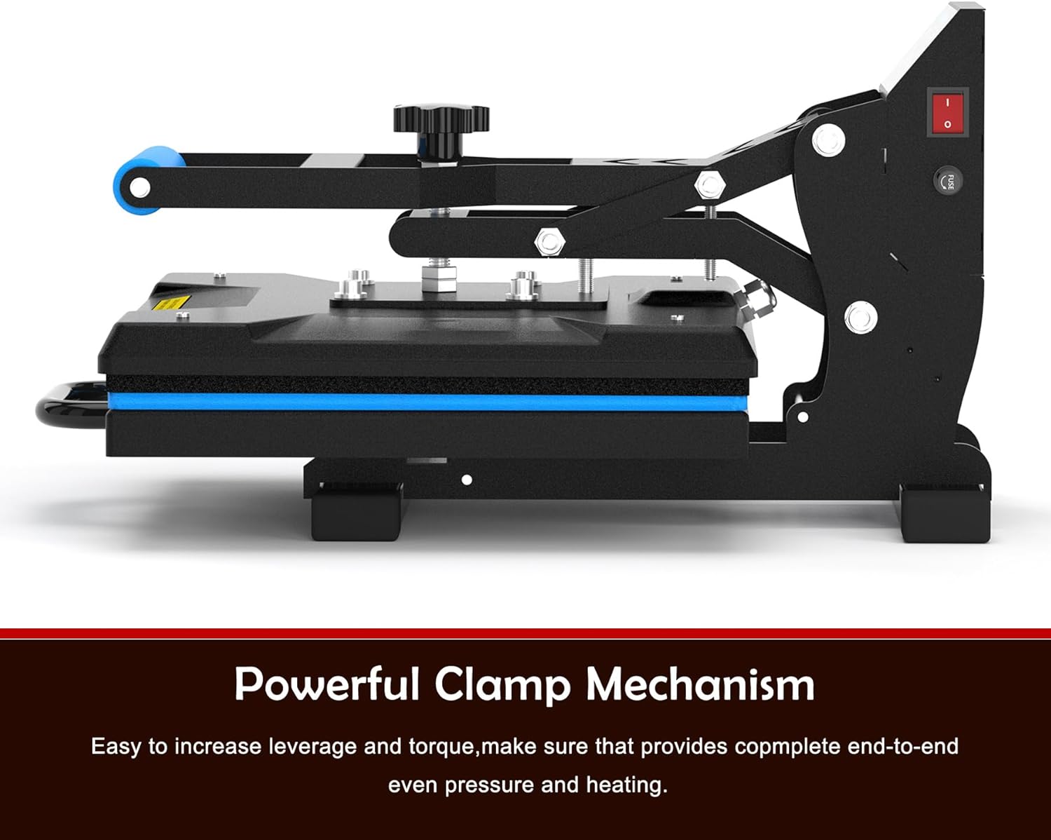 Delclynee 15" x 15" High Pressure Heat Press Machine for T Shirts, Industrial-Quality Digital Sublimation Printer for Heat Transfer Vinyl
