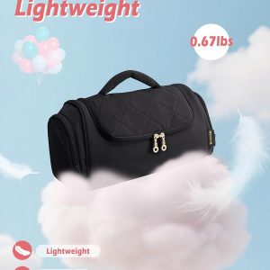 Hair Tools Travel Bag Compatible with Dyson Airwrap Styler, Hair Tool Organzer with Hanging Hook for Multi-Stylers, Black