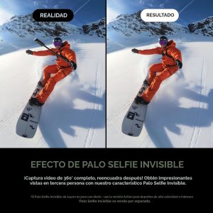 Insta360 X5 - Cámara de acción impermeable de 8K 360°, líder en poca luz, efecto de palo invisible para selfies, lente resistente y reemplazable, batería de 3 horas, protector contra el viento