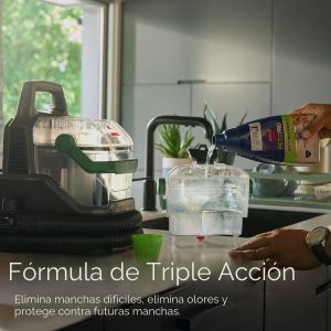BISSELL Little Green Pet Pro - Limpiador profundo portátil para alfombras y tapicería, con detalle para autos/coches, autolimpiante para manchas difíciles, remoción de pelo de mascotas, herramienta