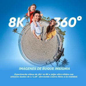 Insta360 X5 - Cámara de acción impermeable de 8K 360°, líder en poca luz, efecto de palo invisible para selfies, lente resistente y reemplazable, batería de 3 horas, protector contra el viento