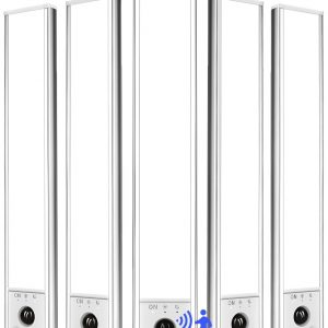 EZVALO Paquete de 5 luces para debajo del gabinete, luz recargable con sensor de movimiento de 2400 mAh, luces magnéticas de armario de 10 pulgadas con regulables y 3 temperaturas de color, luces