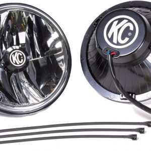 KC HiLiTES 42361 Gravity LED 7" DOT Headlight, Jeep TJ 97-06/H4 Universal - Pair Pack System