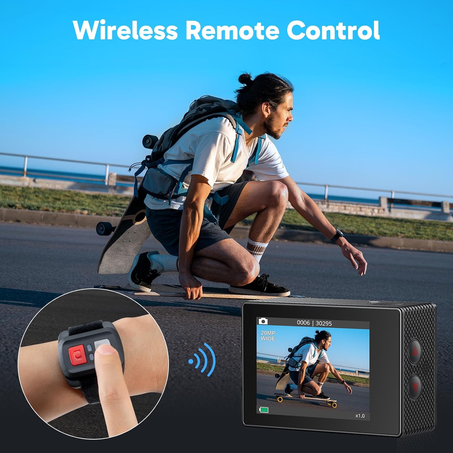 Videocámara sumergible DV con wifi AAKASO EK7000 4K Action Camera Sports.