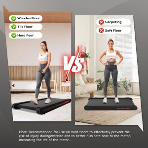 Sperax Walking Treadmill Pad with APP, 3 in 1 Under Desk Treadmill, 400W Low Noise Walking Vibration Pad with Remote Control,Portable Treadmills for Home Office