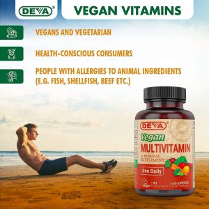 Deva Vegan Vitamins Daily Multivitamin & Mineral Suplemento 90 tabletas, paquete de de 1, 2