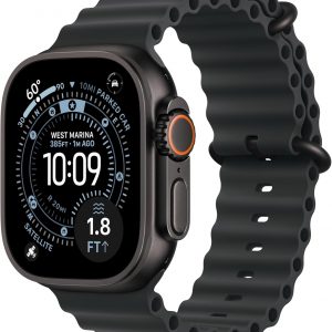 Apple Watch Ultra 3 [GPS + Cellular 49mm] Running & Multisport Smartwatch w/Rugged Titanium Case w/Black Ocean Band. Satellite Communications, Advanced Health & Fitness Tracking