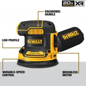 DEWALT - Lijadora orbital de 20 V MAX, solo herramienta (DCW210B)